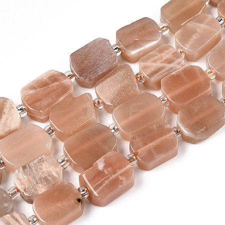 Natural Sunstone Beads Strands G-T138-25-1