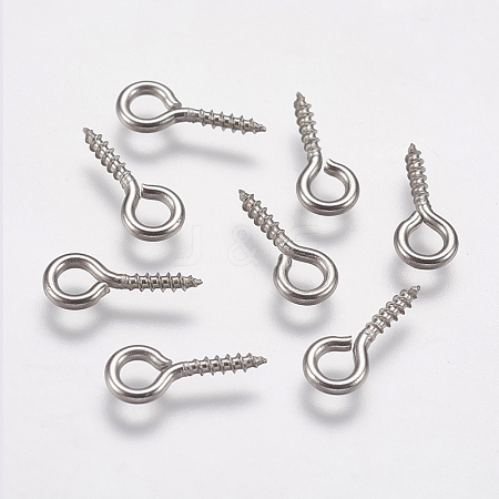 Tarnish Resistant 304 Stainless Steel Screw Eye Pin Peg Bails LS-STAS-I097-077B-1