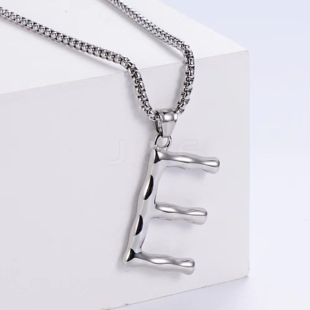 3Pcs Stainless Steel Textured Letter Pendants LW4134-5-1