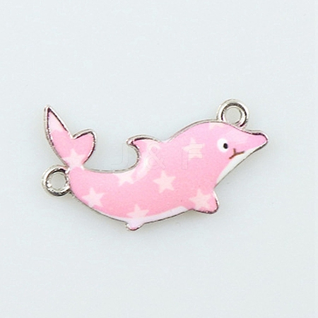 Alloy Enamel Connector Charms ENAM-TAC0010-04K-1