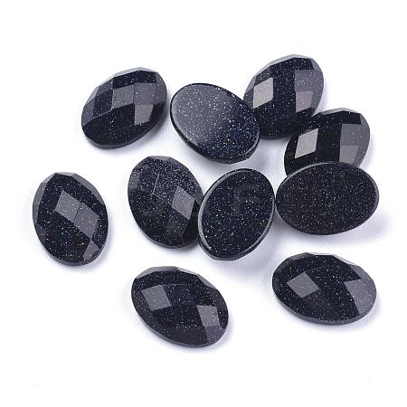 Synthetic Blue Goldstone Cabochons G-G760-A07-1