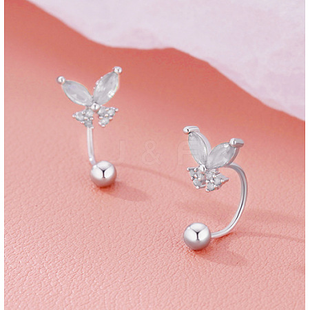 Brass Pave Cubic Zirconia Cartilage Earrings FS-WGB6258-04-1