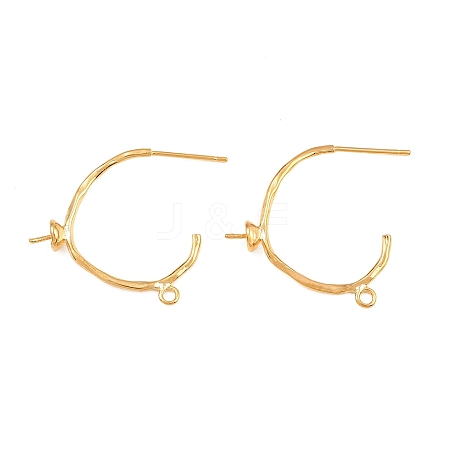 Brass Stud Earring Findings KK-CBA866A-11G-1