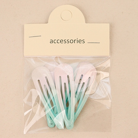 5Pcs Alloy Snap Hair Clips for Girl PW-WG7A713-03-1