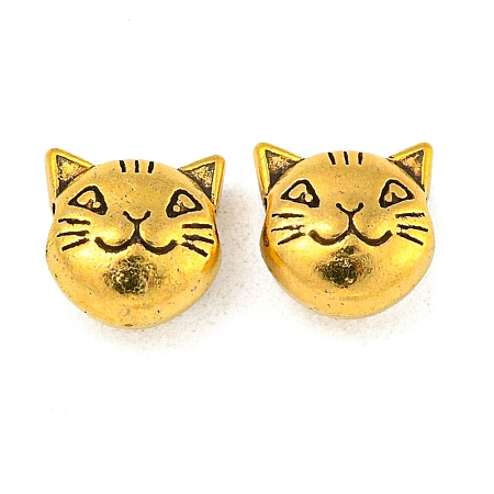 Tibetan Style Alloy Kitten Beads X-TIBEP-GC178-AG-NR-1
