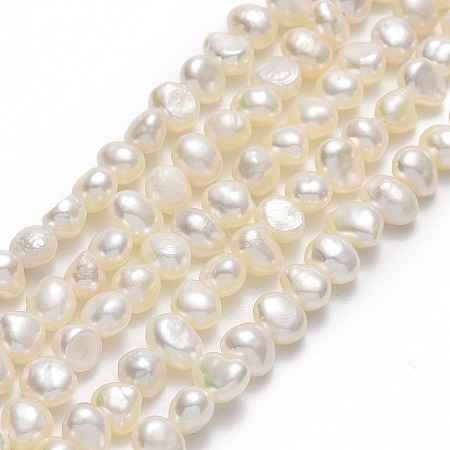 Natural Cultured Freshwater Pearl Beads Strands PEAR-A005-05F-01-1