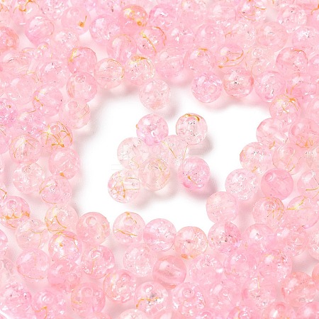 Transparent Crackle Acrylic Beads DACR-D300-01C-8mm-1