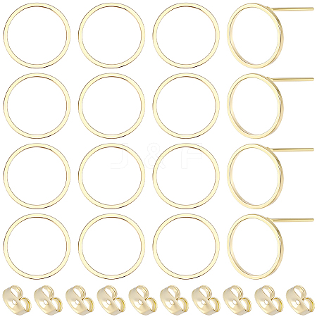 20Pcs 316 Surgical Stainless Steel Stud Earring Findings STAS-BBC0008-54-1