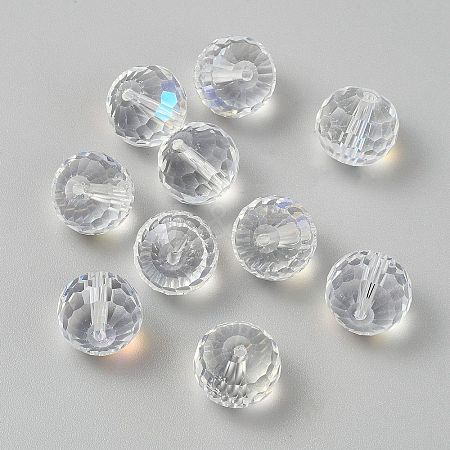 Transparent Glass European Beads GLAA-WH0038-60C-1