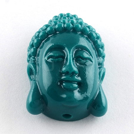 Dyed Buddha Head Synthetical Coral Beads CORA-R011-16G-1
