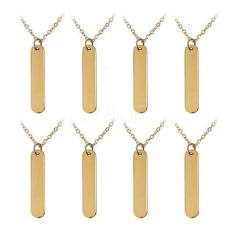 6Pcs 304 Stainless Steel Pendant Necklace NJEW-CA0001-20G-1