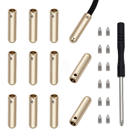 Alloy Drawstring Cord End Cap FIND-NB0006-67G-1
