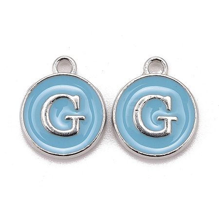 Platinum Plated Alloy Enamel Charms LS-ENAM-S118-04G-P-1