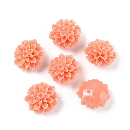 Synthetic Coral 3D Flower Rose Beads CORA-L046-C02-1