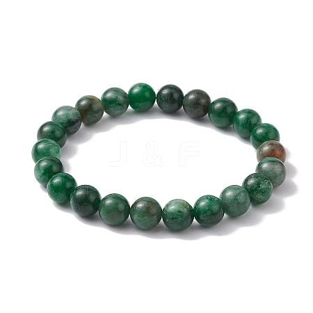 Natural Emerald Beaded Bracelets BJEW-JB10214-01-1