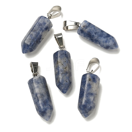 Natural Blue Spot Jasper Pendants G-Z067-07P-12-1