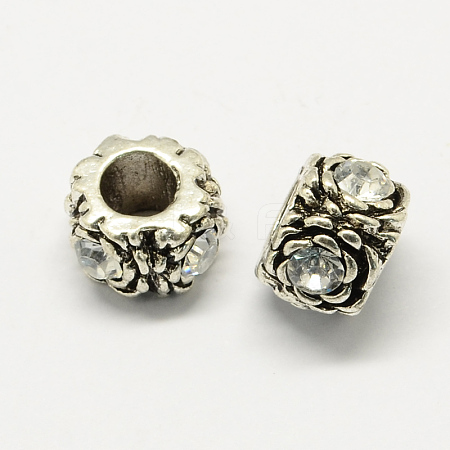 Alloy Rhinestone European Beads MPDL-R036-11H-1