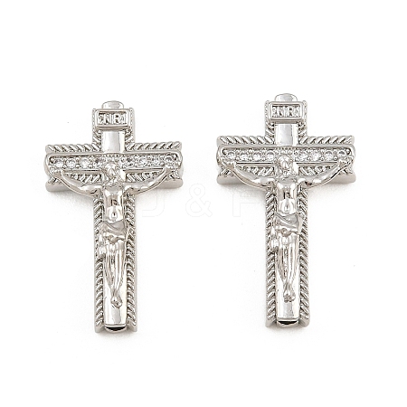 Easter Brass Micro Pave Clear Cubic Zirconia Pendants CU-CBADC6C-10P-02-1