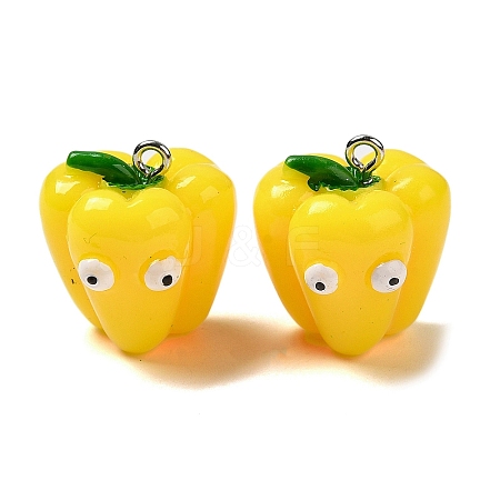 Cartoon Opaque Resin Vegetable Pendants CRES-B018-07B-1