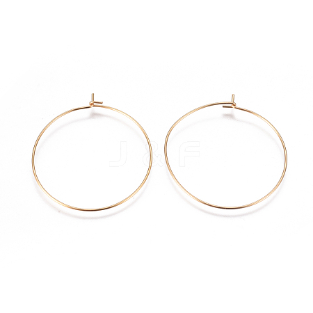 304 Stainless Steel Hoop Earrings Findings STAS-I120-60D-G-1