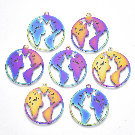 Ion Plating(IP) 201 Stainless Steel Pendants LS-STAS-R114-001-1