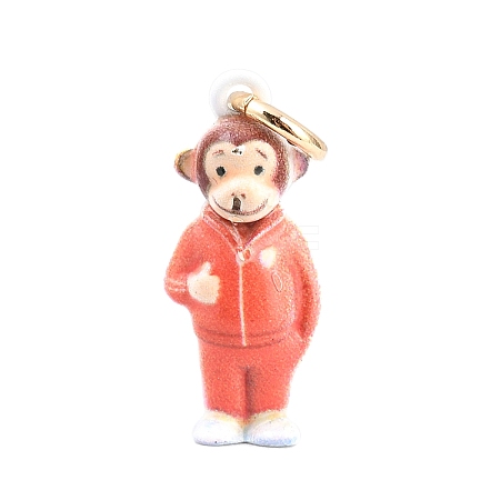 304 Stainless Steel Enamel Pendants X-STAS-F358-01G-08-1