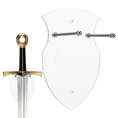 Wall-mounted Acrylic Sword Display Easels ODIS-WH0038-202A-1