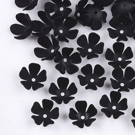 Spray Painted Eco-Friendly Iron Bead Caps X-IFIN-T009-08A-1