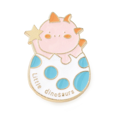 Dinosaur with Egg Enamel Pins JEWB-D308-01A-G-1