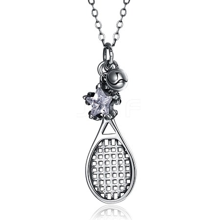 Thai 925 Sterling Silver Pendant Necklaces NJEW-BB32716-1