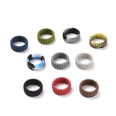 Textured Silicone Wedding Rings RJEW-H547-10-1