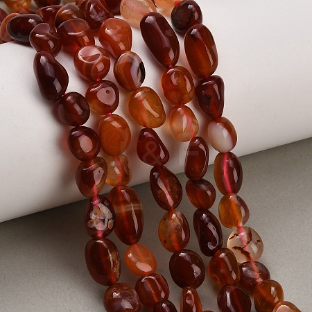 Natural Red Agate Beads Strands GG-CBA7621-B01-01-1