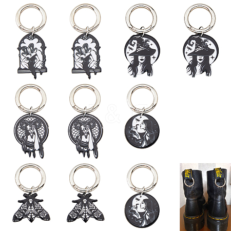 Printed Acrylic Pendants HJEW-AB00226-1