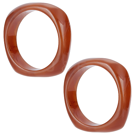 2Pcs Imitation Marble Acrylic Bangle for Women BJEW-UN0001-69C-1
