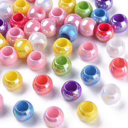 Opaque Acrylic European Beads MACR-S373-120-I-1