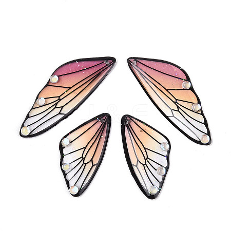 Transparent Resin Crystal AB Rhinestone Pendants Set RESI-TAC0002-46A-1