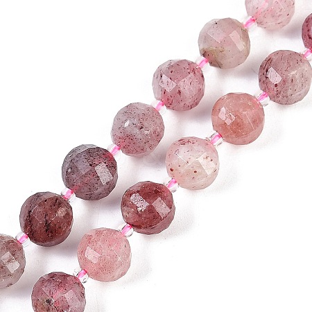 Natural Strawberry Quartz Beads Strands G-G182-B12-05-1