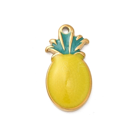 304 Stainless Steel Enamel Pendants STAS-B113-13G-01-1