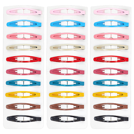 4 Sets Iron Snap Hair Clips AJEW-SC0003-37A-01-1