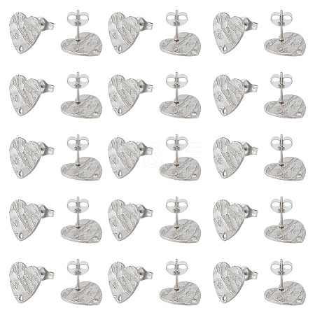 Unicraftale 40Pcs 304 Stainless Steel Stud Earring Findings STAS-UN0056-53-1