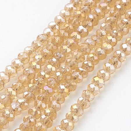 Electroplate Glass Beads Strands LS-EGLA-D020-6x4mm-49-1