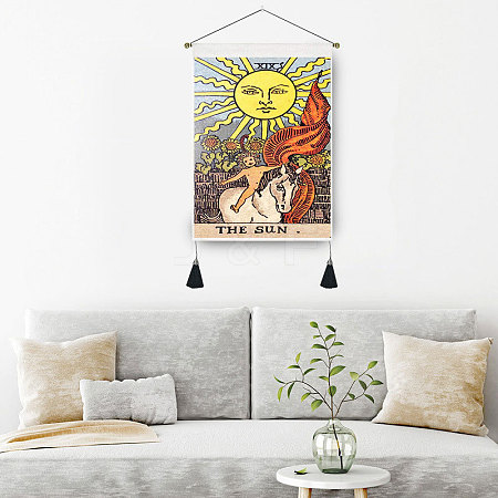 Tarot Pattern Polycotton Wall Hanging Tapestry WICR-PW0001-29C-1