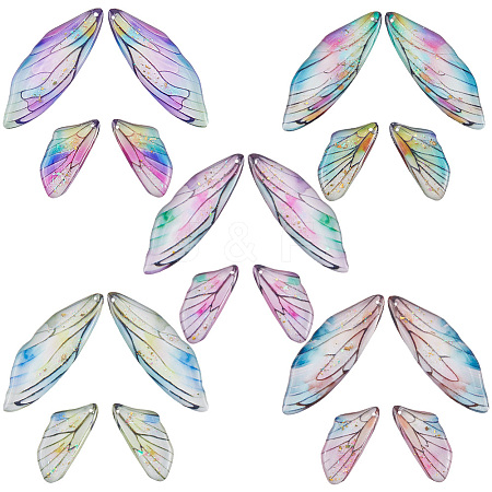 5 Sets 5 Colors Epoxy Resin Pendants RESI-SC0006-20-1