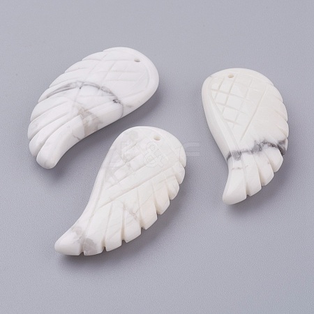 Natural Howlite Pendants G-E435-F-15-1