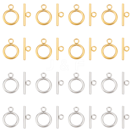 Unicraftale 304 Stainless Steel Ring Toggle Clasps STAS-UN0002-21-1