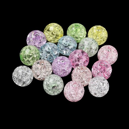 Transparent Crackle Acrylic Beads AC-CBA4496-12B-1