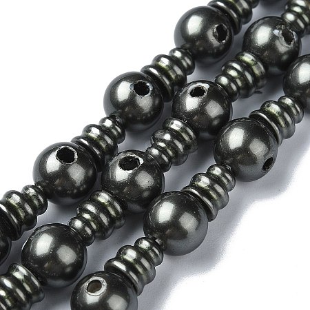 Natural Shell Pearl 3-Hole Guru Bead Strands G-K149-53C-1