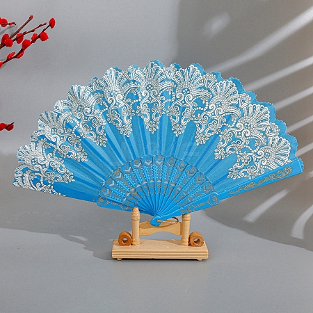 Plastic with Cloth Folding Fan DJ-PW-WG65164-05-1