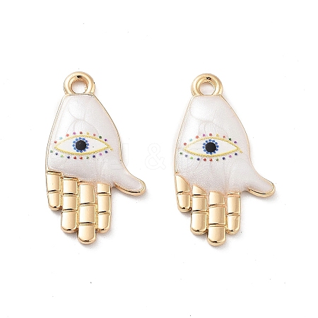 Rack Plating Alloy Enamel Pendants FIND-C050-07A-G-1