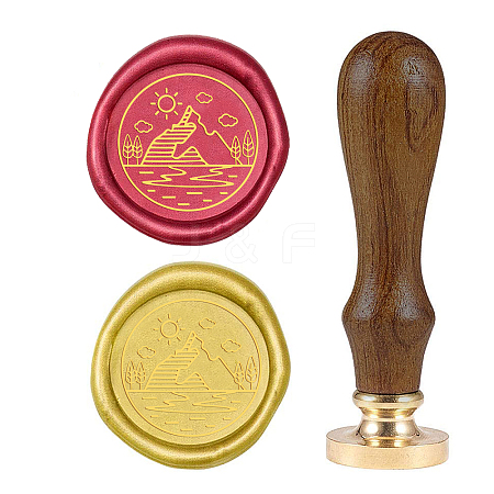 DIY Wood Wax Seal Stamp AJEW-WH0131-352-1